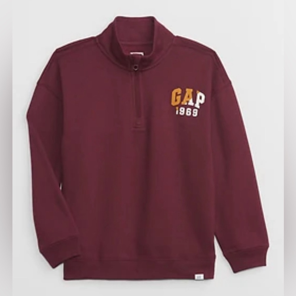Gap Factory Kids Gap Logo Quarter-Zip Sweatshirt (Size: XXL)